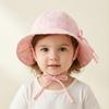 Children's summer lightweight breathable wide-brimmed sun protection hat for women, baby girls - lace trimmed bucket hat