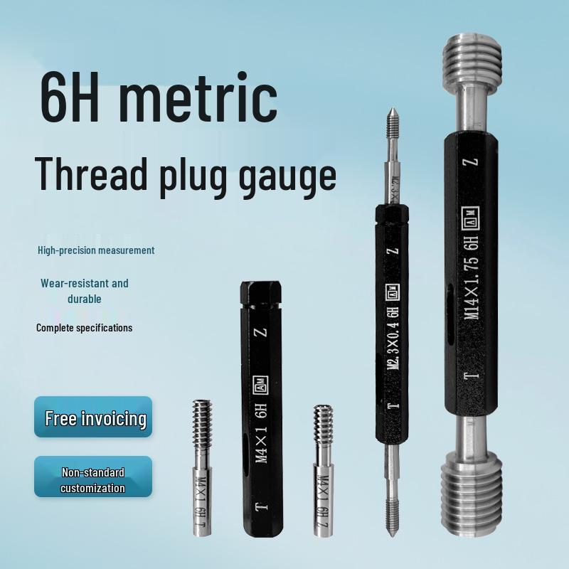 

Резьбовой проходной/непроходной калибр-пробка и кольцо для наружной резьбы Metric Plug Gauge 25*1.5 7H