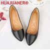 Women Flat Shoes Slip-on Pointed Toe Lady Loafers Plus Size 44 45 46 Shallow Single Low Heel Pregnant Woman Flats Zapatos Mujer