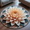 Floor Mat 3D Flower Design Quick-Drying Water Absorbent Bathroom Rug Non-Slip Stable Grip Bath Mat Home Bedroom Decor
