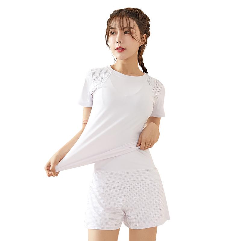 Women's Quick-Dry Reflective Yoga & Running Set - Spring/Summer Thin, Anti-Exposure, Loose Two-Piece