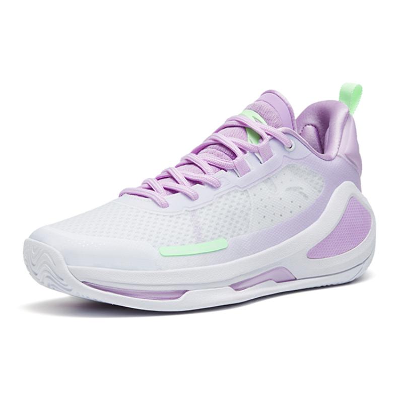 Anta Alien 3 SE Wear-Resistant Low-Top Performance Basketball Shoes Men's White Purple Sneakers 112231107-1