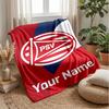 PSV Eindhoven FC Benutzerdefinierter Name Text Flanelldecke Fußball Logo Personalisierte Fleece-Wurfdecke Besonderes Geschenk für Sofa Schlafzimmer Zuhause