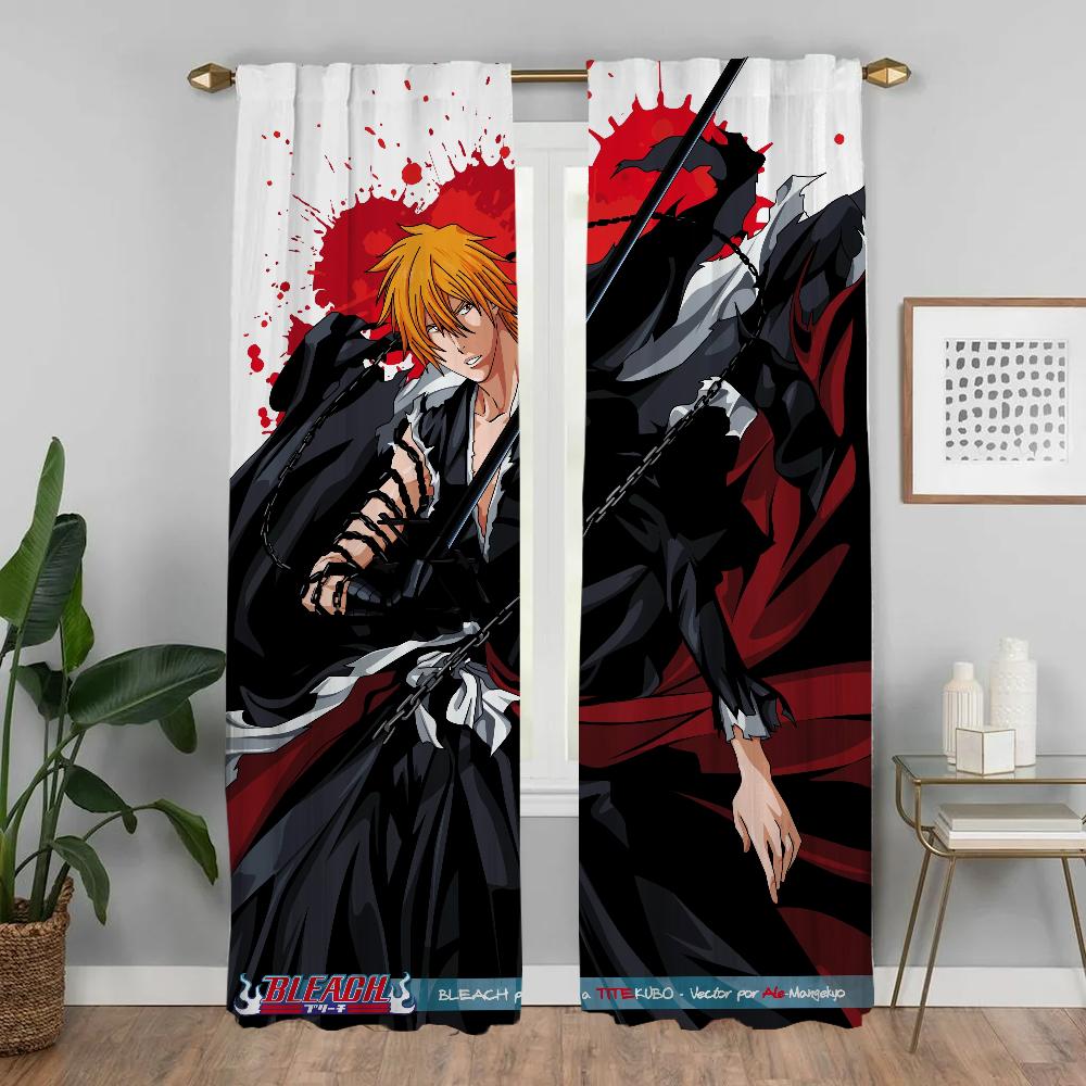 BleachS Curtains for Living Room Curtain for Room 2 Panel Halloween Decoration Shades Partition Home Interior Curtains Kitchen