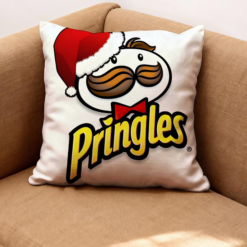 Pringles Cushion Cover Premium Comfort Reversible Pillow Cove -Two in One Design for Any Room & Car Interior