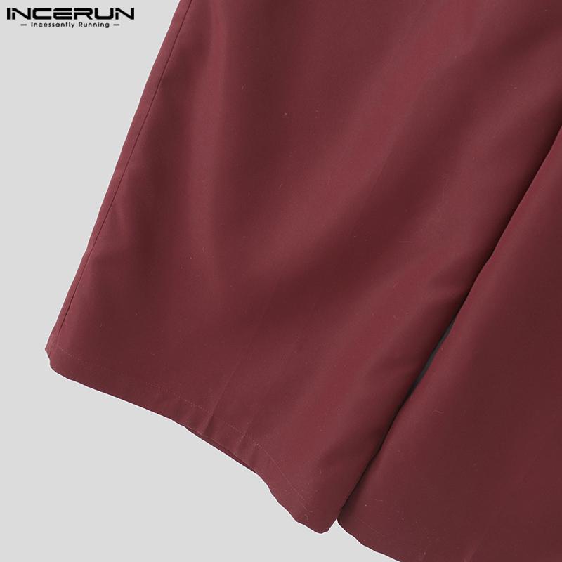 INCERUN Men Summer Adjustable Suspenders Long Strap Jumpsuits Overalls Pants