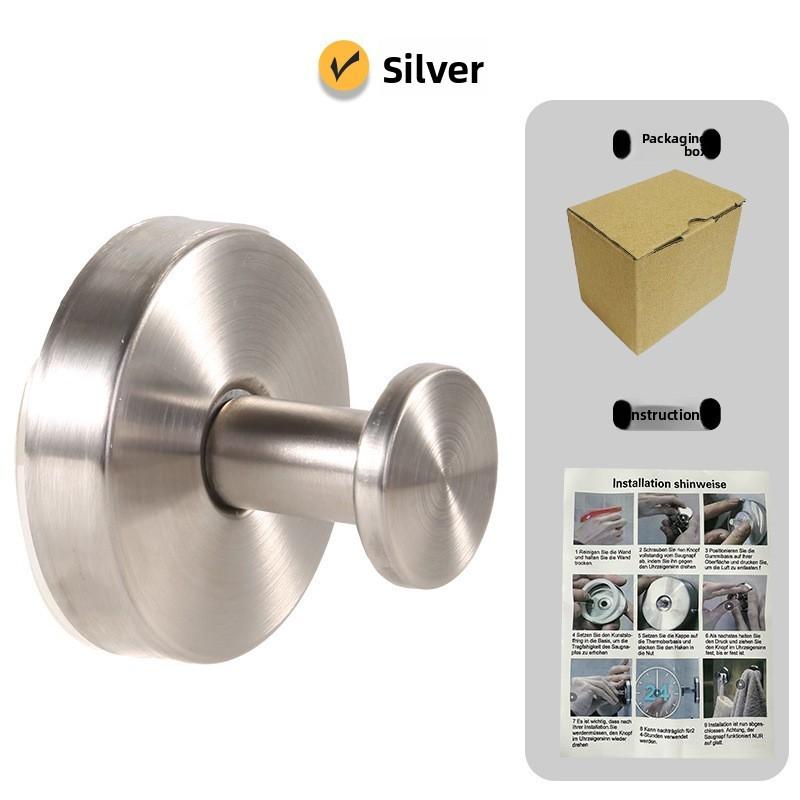 Stainless Steel Strong Suction Cup Hooks For Kitchen Bathroom Towel Hangers