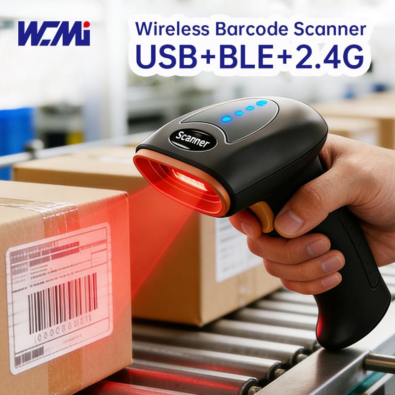 A7 Professional Handheld QR Barcode Scanner with Charging Stand Ergonomic Wireless 2D Barcode Reader for Library Book Office
