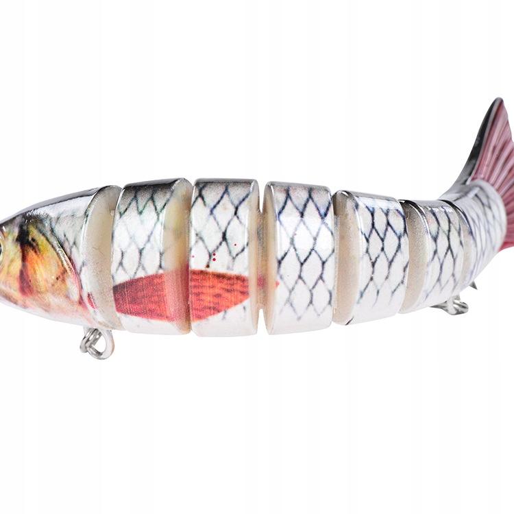 Leurre Pike Zander Articulé F145 Argent-Rouge