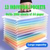 13-Layer A4 Large-Capacity Transparent Folder, Expandable Accordion File Folder, Office Home School File Storage, Data Sorting