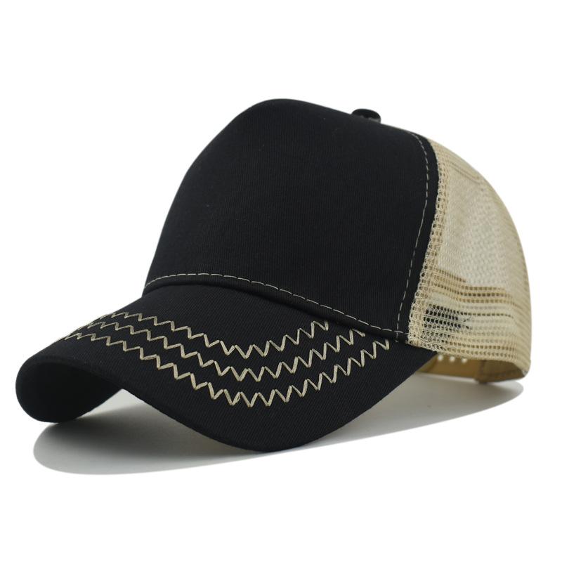 Custom Logo Basic Color Matching 5 Panel Mesh Hat For Women Summer Sunshade Breathable Baseball Caps Outdoor Sport Truck Dad Cap