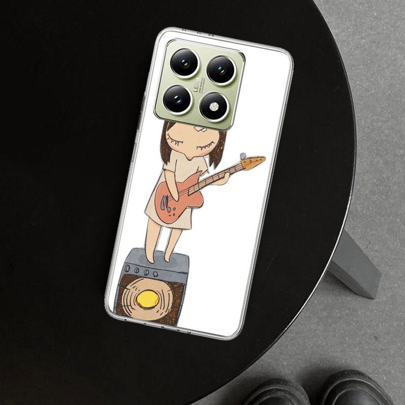 Y-Yoshitomo Nara Phone Case Cover for Xiaomi Redmi Note 15 14 13 12 11 Pro Plus 14S 12S 11S 11T 11E 10S 10 Customized Fundas Red