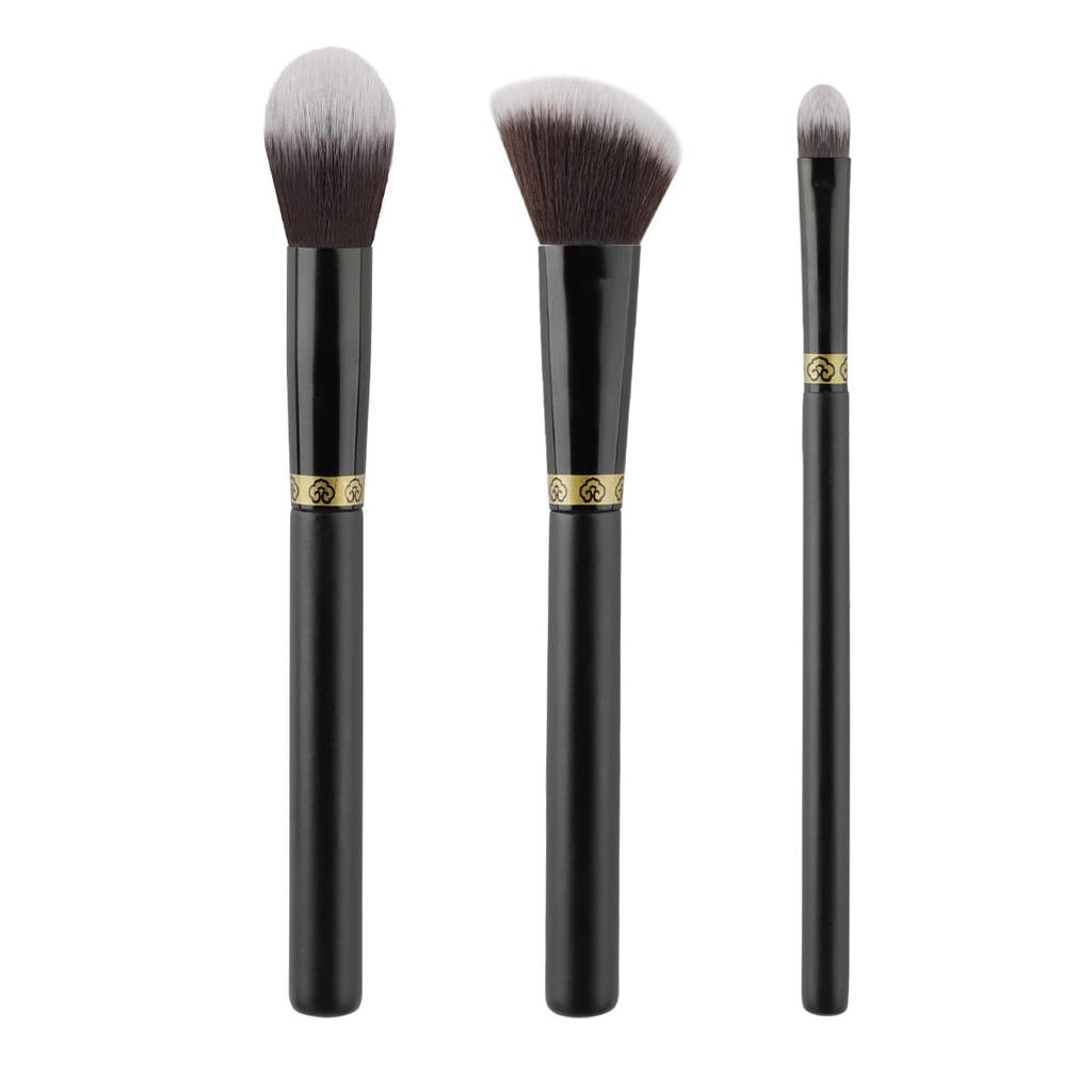 3 Makeup Brushes with Circles, Natural Smudge Highlight Brush, Contour Brush, Eyeshadow Brush, Lip Brush, No Stuck Powder, Beauty Tool Now