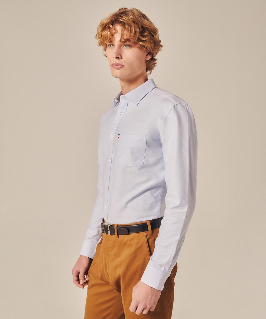 S.T. DUPONT CLASSICS Oxford Tricolore 953 New Casual Fit Shirt Blue Se4Fm22Ls953Sbu