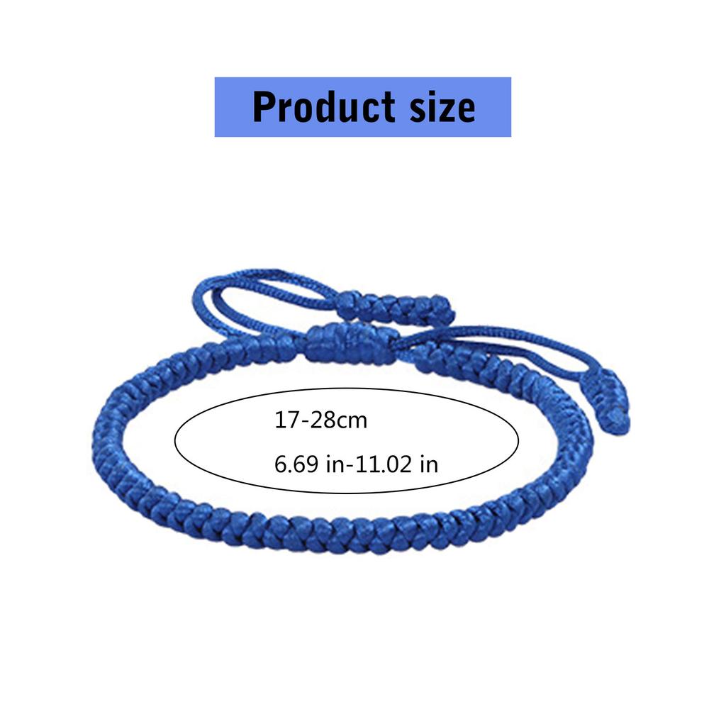Handmade Blue Beads Bracelet Portable Braided Bracelets Set Elegant Wristband Accessories For Men And Women