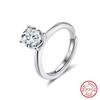 ORSA JEWELS Classic D Color VVS Moissanite Diamand Wedding Rings for Women 925 Silver Engagement Inlaid Bridal Jewelry SMOR01