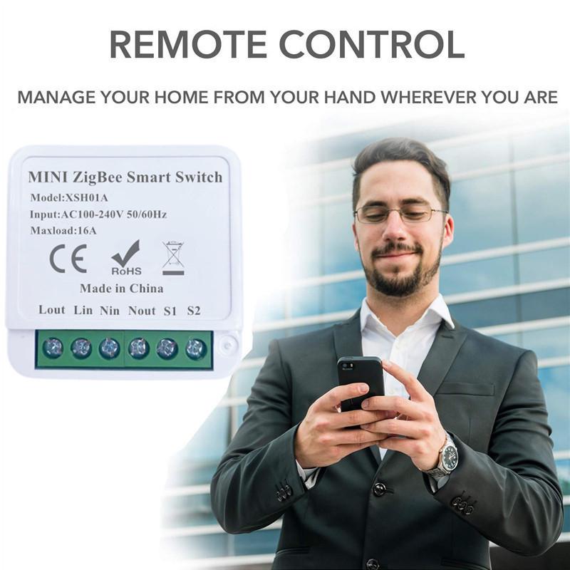Tuya Zigbee Smart On/Off Mini 16A Switch with Alexa Voice Control