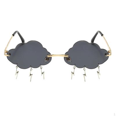 Chic Clouds Tassel Steampunk Sunglasses Fashion Rimless Driving Glasses Women Men Frameless Punk