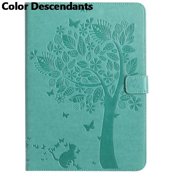 

Tablet Case For Ipad Pro 9.7 Case Magnet Flip Stand PU Leather Wallet Embossing Girl Cat Tree Cover For IPad air 3 ipad7 жовтий