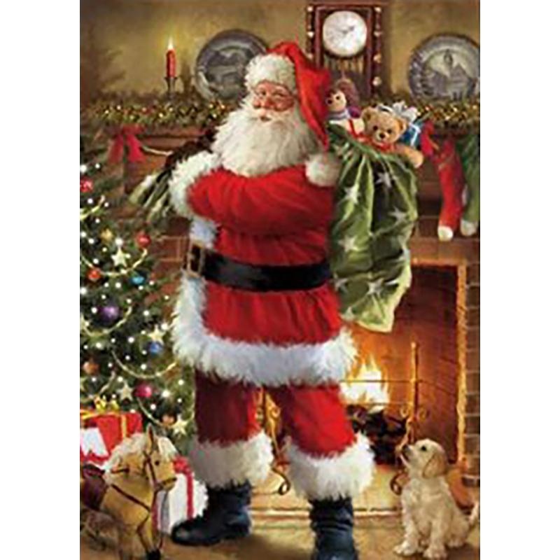 DIY Santa Claus 5D Diamond Painting Full Round Drill Cartoon Resin Wall Art Embroidery Craft Home Decor Handmade Christmas Gift