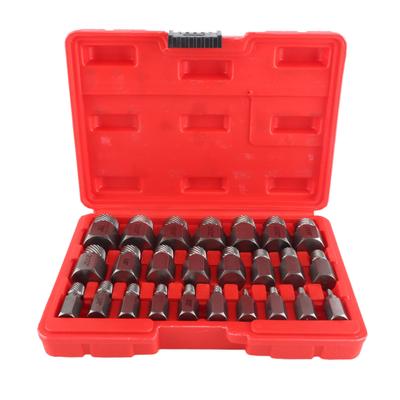 25-teiliges beschädigtes Schraubenausdreher-Set Chrom-Molybdän-Stahl Sechskantbolzen Stehbolzenausdreher zum Entfernen