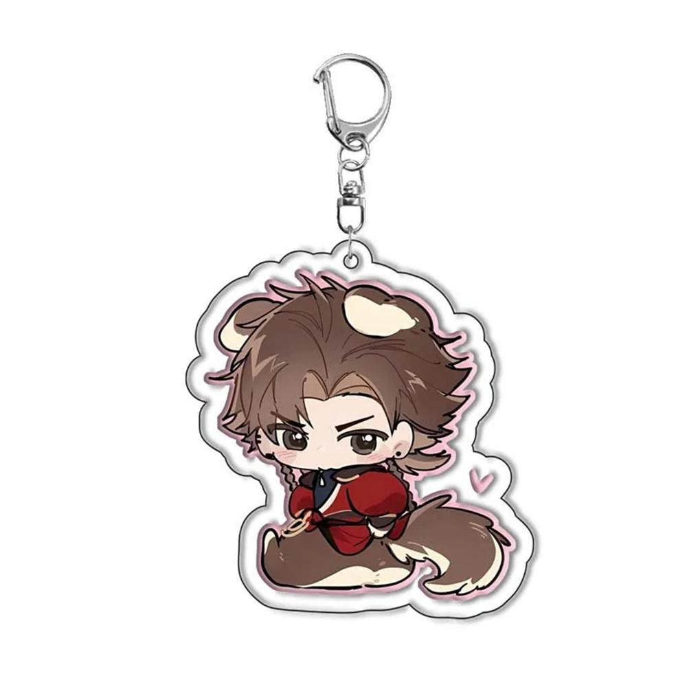 6CM Key Ring Figure Game Ashes Of The Kingdom Anime Acrylic KeyChain With Lu Su Liu Bian Sun Ce Desktop Display Decoration Gift