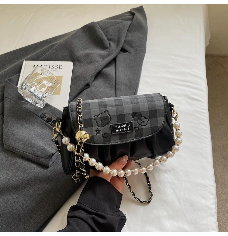 Niche Bag Women's New Summer Fashion Versatile Chain Shoulder Messenger Bag Pleated Bag