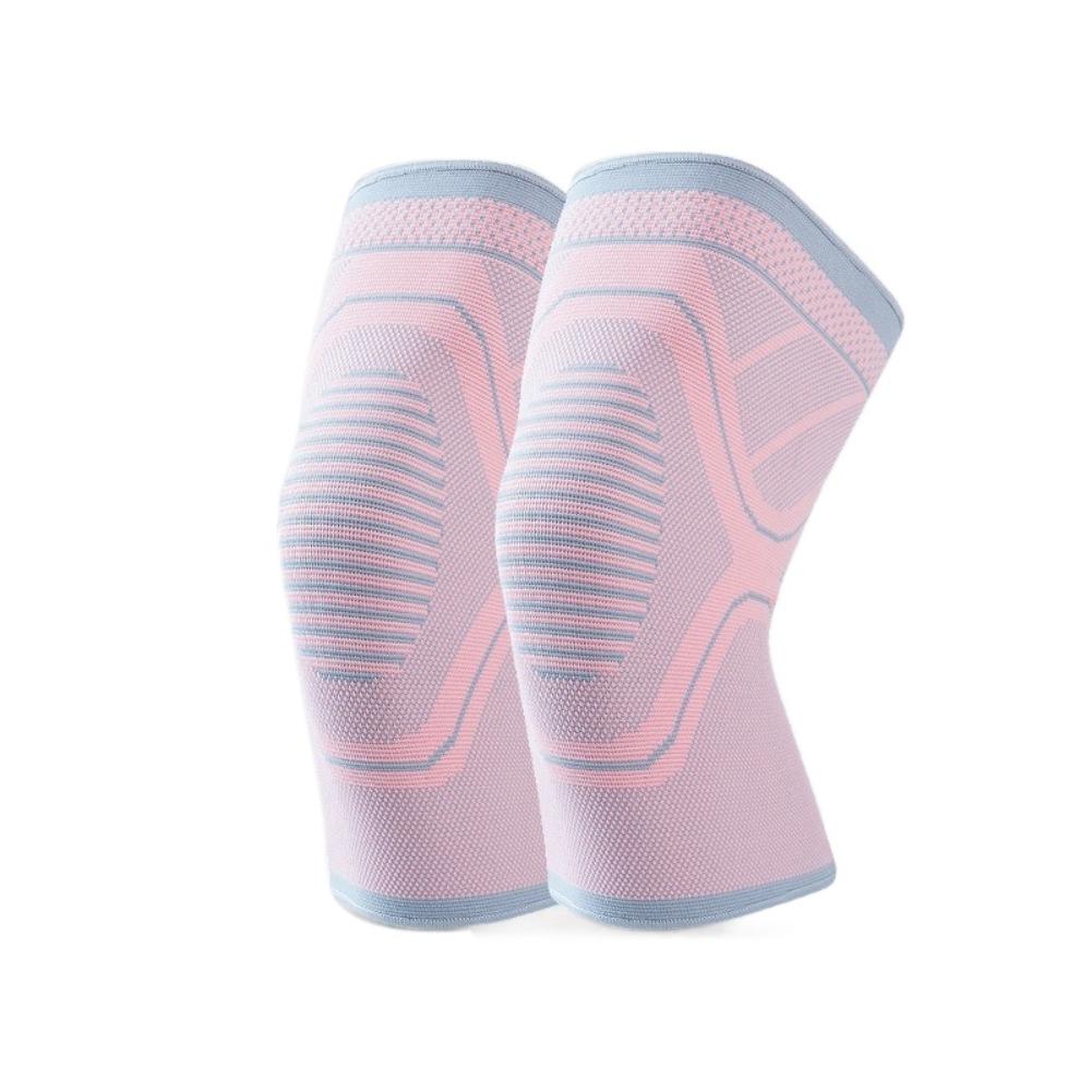 

1 пара нейлоновых спортивных наколенников, эластичные наколенники для поддержки, профессиональные наколенники, бег L розовый