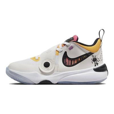 Team Hustle D 11 PS Comfortable Outdoor Non-Slip Shock Absorbing Low Top Kids Basketball Shoes Kids Sneaker White FJ7689-101