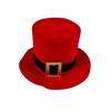 Christmas Red Fashion Cowboy Hat Adult Christmas Glitter Printed Jazz Hat Holiday Role Playing Costume Party Supplies