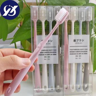 4Pcs Adult Medium Soft Hair Toothbrushes Home Hotel Supplies
