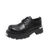 Men's big head leather shoes spring and autumn new men's retro thick sole height increase casual