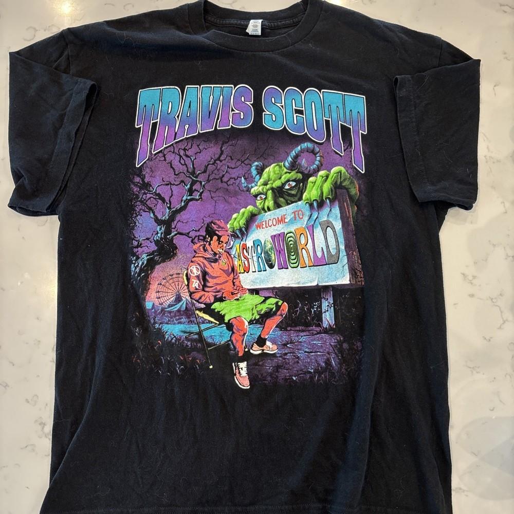 Редкий! TRAVIS SCOTT Футболка Welcome To Astroworld Унисекс Концертная S - 5XL MQ283 Унисекс Футболка XXXXL