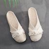 Fashion Linen Slides Flat Casual Shoes Low Price Top Designs Summer Footwear New Fashion Vip Unique Women's Slippers and Ladies Sandals