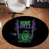 Zoro (1) Round Office Rug Decorative Floor Rug for Office Bedroom Living Room and Home Space