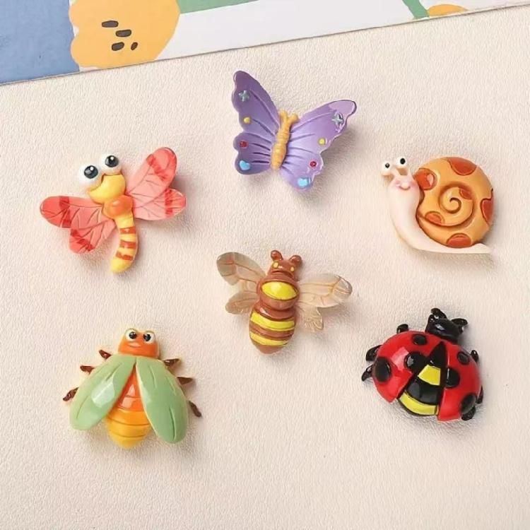 6Pcs Miniature Resin Fridge Magnets Animal Shape Refrigerator Magnets For Children Room And Whiteboard Decoration
