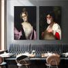 Vintage Picture Painting Elegant Women Print Bubble Gum Posters and Prints Retro Decorative Wall Pictures for Living Room