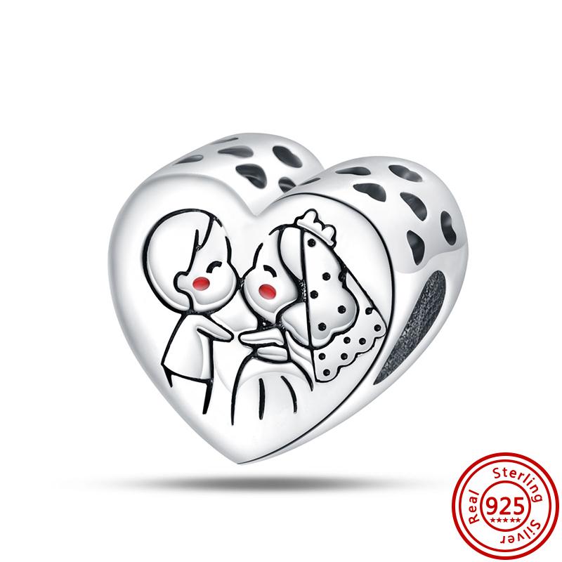 925 Sterling copper Infinite Symbol Love Heart Cross Forever Family Fine Beads Fit Original Pantaro Charms Bracelet DIY Zircon