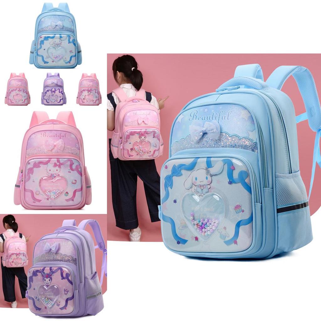 Adorable Cartoon Backpack For Kids Breathable Pu Material School Bag With Curved Straps