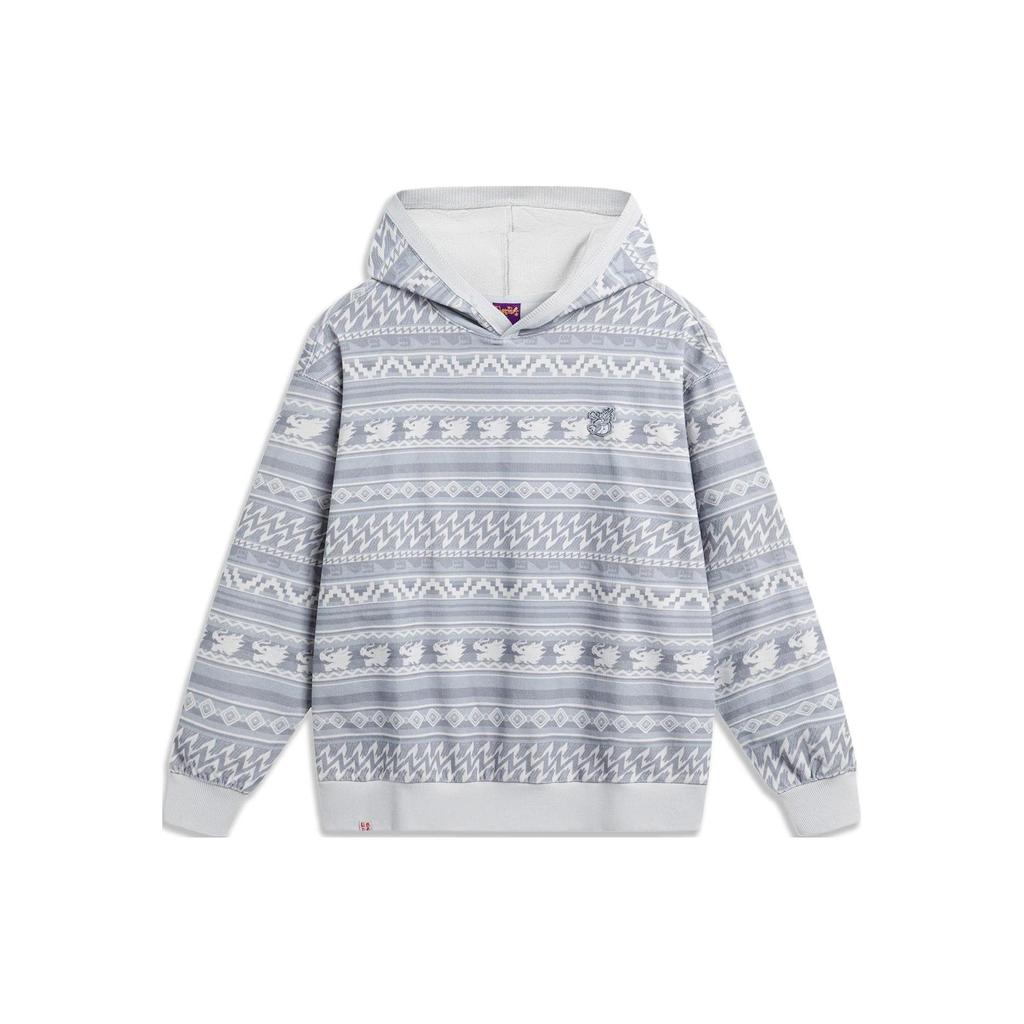 Li Ning Sports Trendige Kollektion Sweatshirt Unisex Steingrau Kombination AAEU001-3