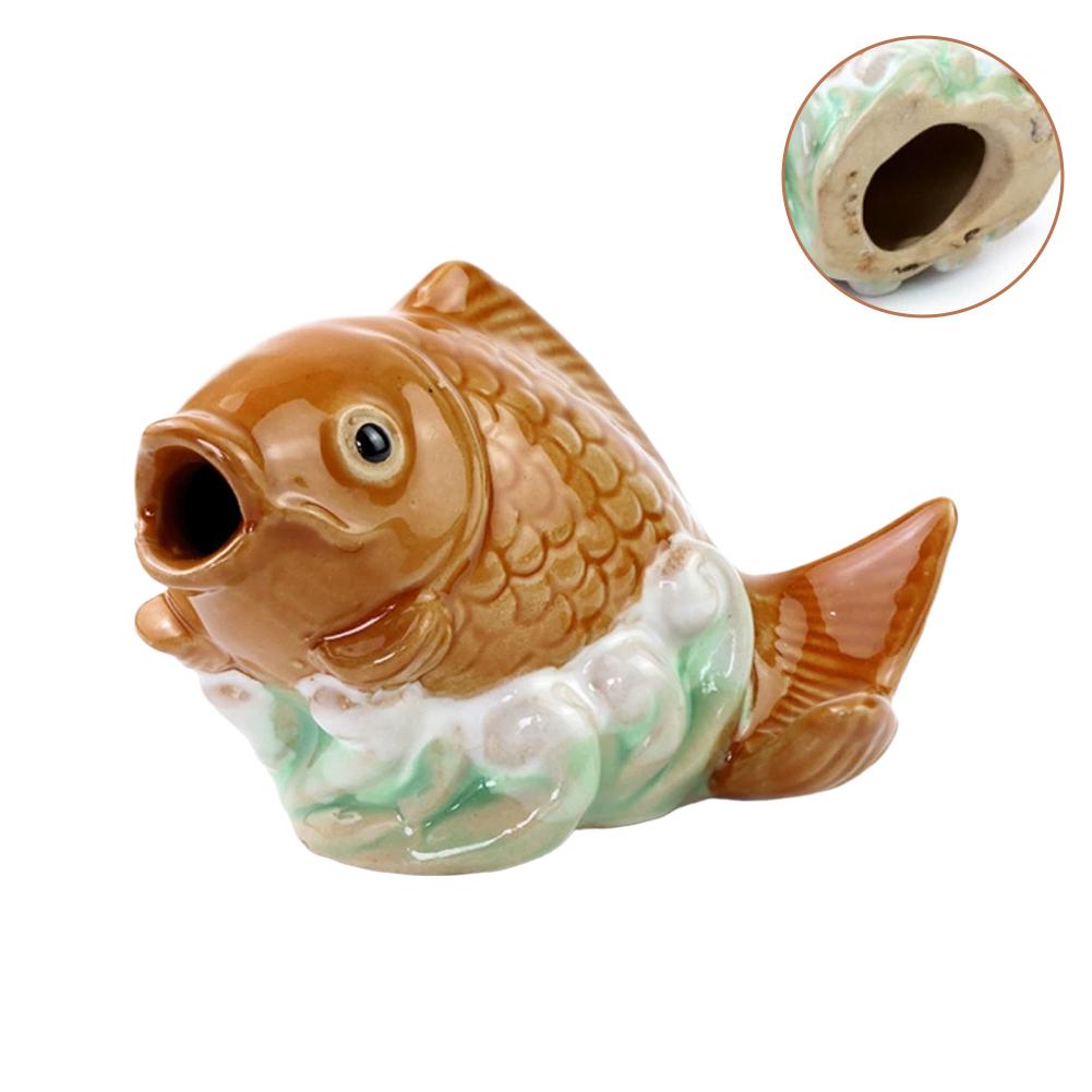 Ceramic Big Carp Fish Leaping Dragon Gate Toilet Bolt Cap Home Desktop Decoration Bay Stone Bay Theme