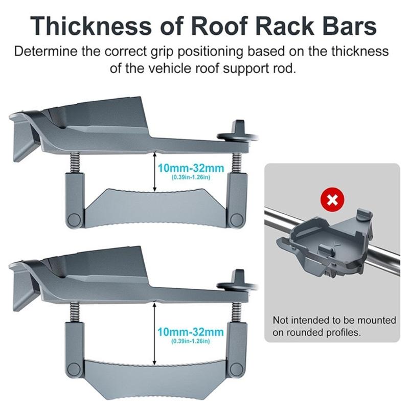 Heavy Duty Corrosion Proof Vehicle Roof Mount Brackets Suitable for Mini Models Easy Installation Tool Release Assembly