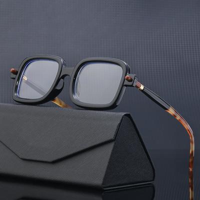 Dickrandige Sonnenbrille Herren Quadratische Sonnenbrille Herren Retro Anti-Blaulicht Sonnenbrille Herren
