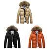 Premium Quality Winter Men's Thick Down Jacket With Cozy Faux Fur Collar And Hood