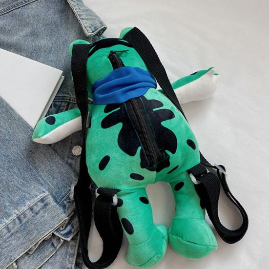 Lonely Frog Plush Backpack Cute Stuffed Animal Shoulder Bag with Adjustable Straps Valentine's Day Gift for Friends