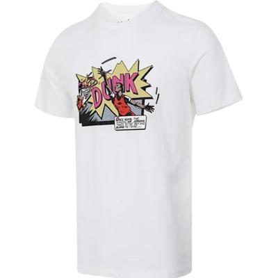 Come M Jbrand Dunk Ss Crew Cotone Girocollo Moda Traspirante Versatile T-shirt a Maniche Corte Uomo T-shirt Bianco FZ1940-100