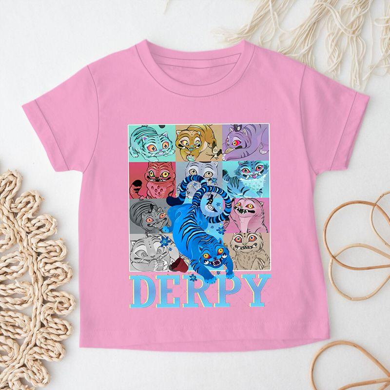 KPop Demon Hunters Derpy Tiger 2025 New Movie Harajuku O-neck Casual Shirt Gift Unisex Anime Kawaii Korean Kpop Graphic T Shirts