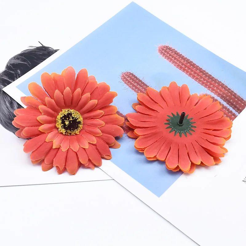 10/50 Pcs Fake Gerbera Scrapbooking Christmas Decorations for Home Accessories Wedding Decorative Flowers Wall Artificial DIY