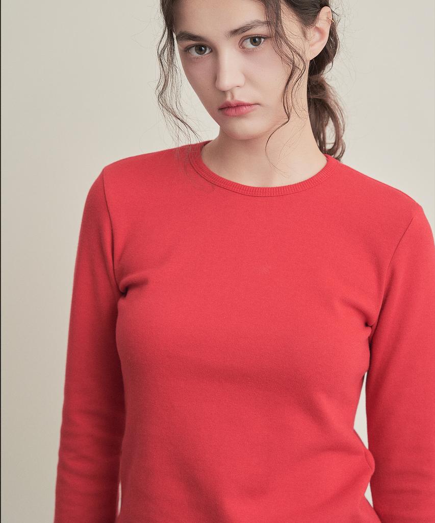 Iteoneolmomeonteu Daily Soft 9/10 Sleeve Tee _ Red