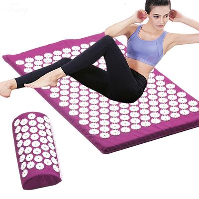 Akupressur-Massagegerät-Matte, zurückgesetzt, Körper-Fußkissen, Massage-Pad, lindert Stress, Schmerzen, Shakti Acupuntura, Yoga-Spike-Matte mit Kissen
